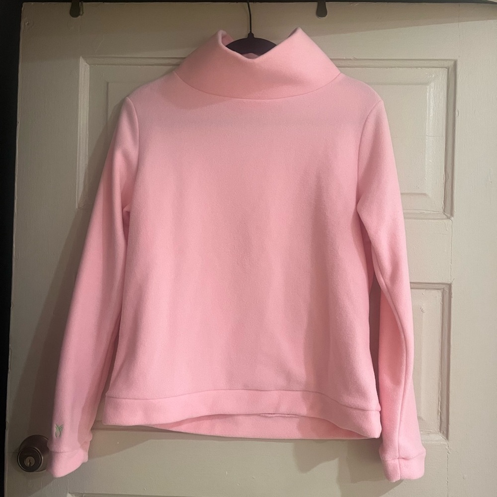 Dudley Stephens pink fleece turtleneck
